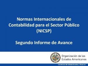 Normas Internacionales de Contabilidad para el Sector Pblico