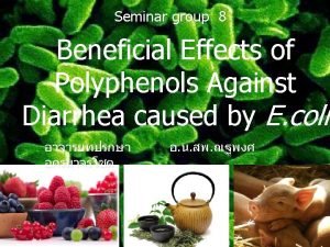 Seminar group 8 Beneficial Effects of Polyphenols Against