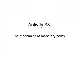 Monetary policy baseline