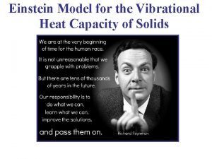 Einstein heat capacity