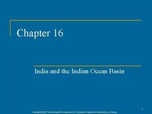 Chapter 16 India and the Indian Ocean Basin