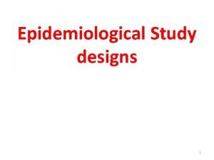Ecological study design