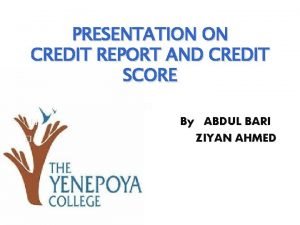 Credit score presentation