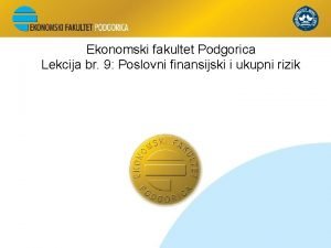 Ekonomski fakultet podgorica