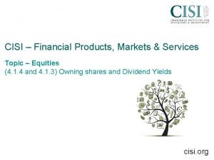 CISI Financial Products Markets Services Topic Equities 4