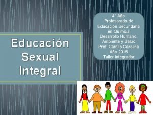 Educacin Sexual Integral 4 Ao Profesorado de Educacin