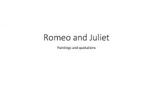 Romeo and juliet paintings