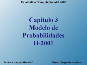 Captulo 3 Modelo de Probabilidades II2001 Lecturas Recomendadas