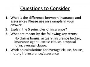 What is the difference between insurance and assurance