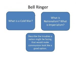 Bell Ringer A time period of Hostility WITHOUT