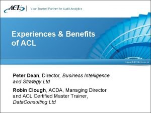 Your Trusted Partner for Audit Analytics Experiences Benefits