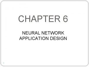 Network application design