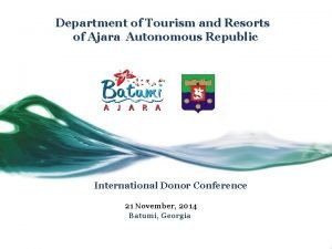 Department of Tourism and Resorts of Ajara Autonomous