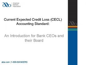 Cecl accounting standard