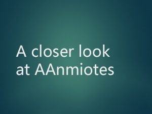 A closer look at AAnmiotes Amniotes 26 1