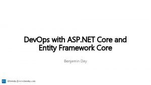 Dev Ops with ASP NET Core and Entity