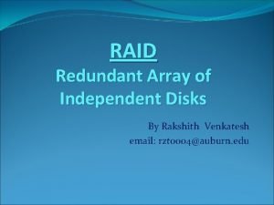 Redundant arrays of independent disks