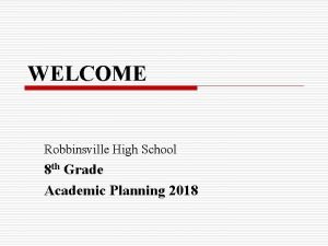 Robbinsville high school program of studies