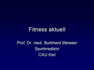 Fitness aktuell Prof Dr med Burkhard Weisser Sportmedizin