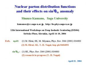 Nuclear parton distribution functions and their effects on