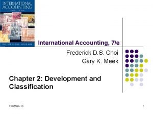 International Accounting 7e Frederick D S Choi Gary