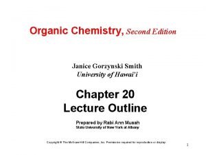 Organic Chemistry Second Edition Janice Gorzynski Smith University Organic Chemistry Second Edition Janice Gorzynski Smith University