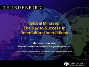 Global mindset inventory