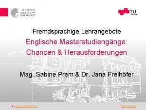 1 Fremdsprachige Lehrangebote Englische Masterstudiengnge Chancen Herausforderungen Mag