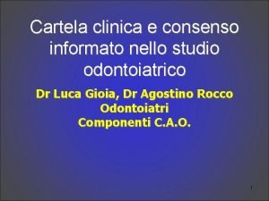 Consenso informato odontoiatria modulo andi