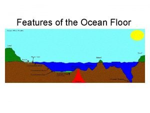 Features of the Ocean Floor MID OCEAN RIDGES