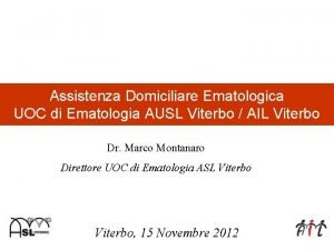 Montanaro ematologo viterbo