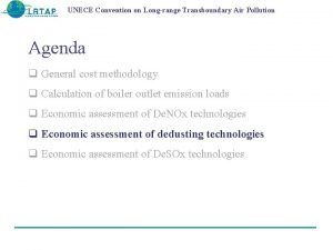 UNECE Convention on Longrange Transboundary Air Pollution Agenda
