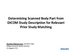 Study description dicom