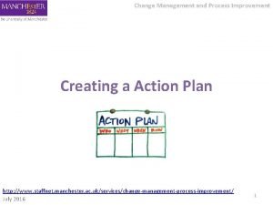 Change Management and Process Improvement Creating a Action