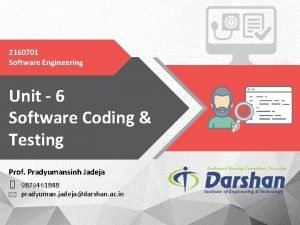 Coding and testing in software engineering