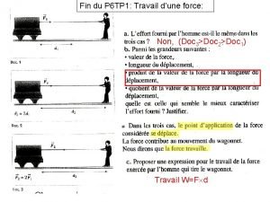 Travail d'une force