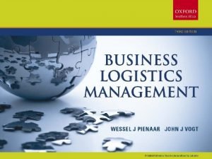 Logistics/supply chain strategy and planning