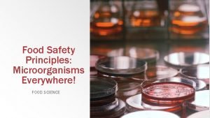 Food Safety Principles Microorganisms Everywhere FOOD SCIENCE Copyright