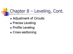 Difference between profile levelling and cross sectioning
