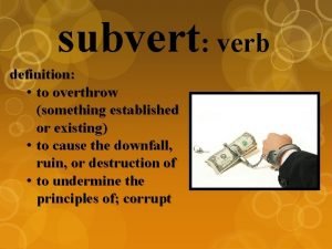 Subvert definition
