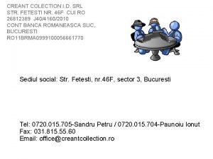 CREANT COLECTION I D SRL STR FETESTI NR