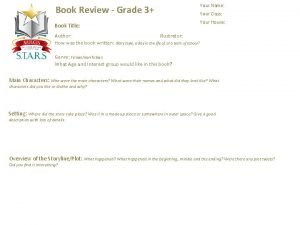 Book review grade 3 Book review grade 3