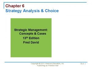 Strategy formulation analytical framework