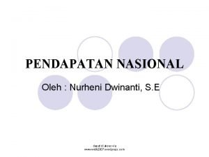 Pendapatan nasional