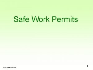 Safe Work Permits R Chiodi 03251997 rev 04162001