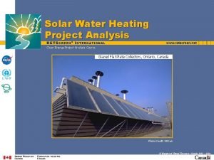 Solar Water Heating Project Analysis Clean Energy Project