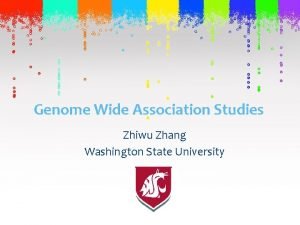 Genome Wide Association Studies Zhiwu Zhang Washington State