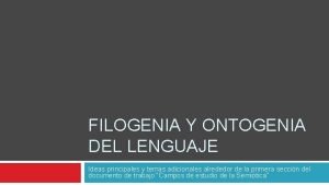 Ontogenia del lenguaje