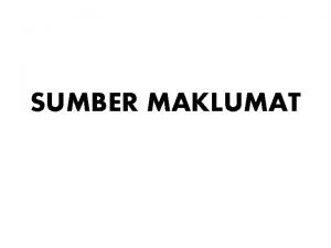Pencarian sumber maklumat