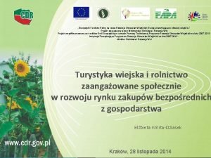 Europejski Fundusz Rolny na rzecz Rozwoju Obszarw Wiejskich